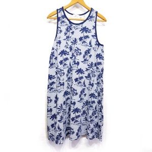 Vineyard Vines blue palm tree sleeveless dress L